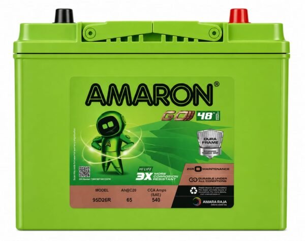 Amaron GO 95D26R 65Ah 12V Car Battery