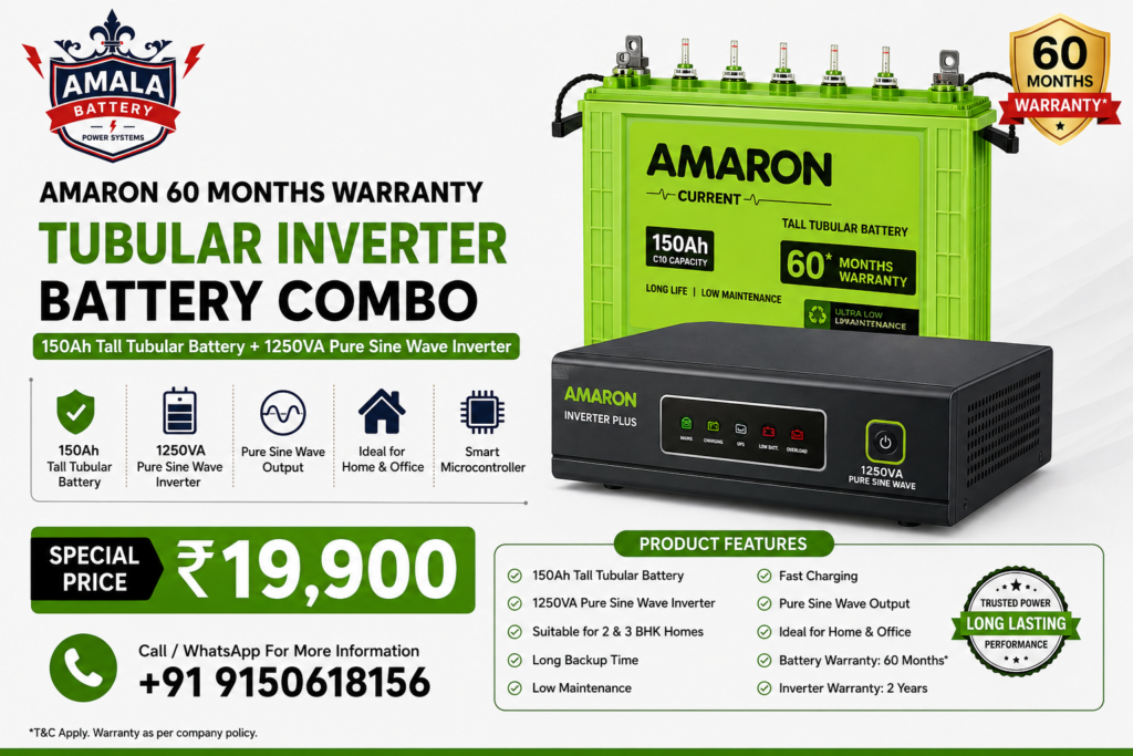 Amaron Tubular Inverter Battery Combo Ad